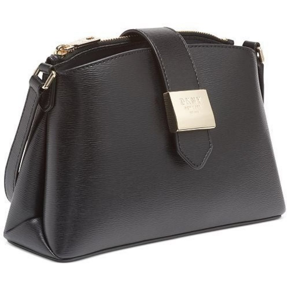 DKNY Lyla Leather Center Zip Satchel - Picture 3 of 4